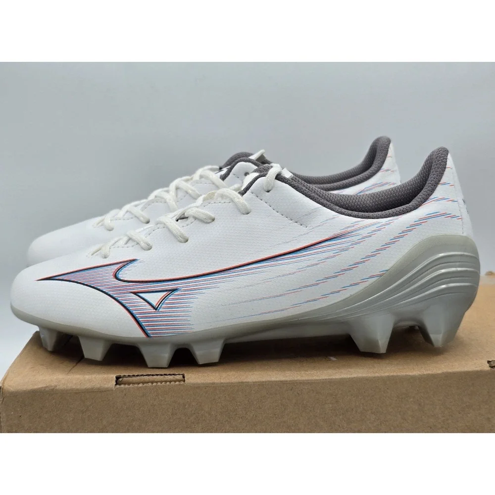 Mizuno a Select Junior Unisex Big Kids Soccer Shoe White Ignition Red‎ Size 4